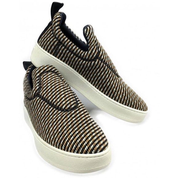 CÉLINE CELINE PHOEBE PHILO COLLECTION TWEED SKATER SHOES ROUND TOE SLIP-ON - Picture 1 of 12